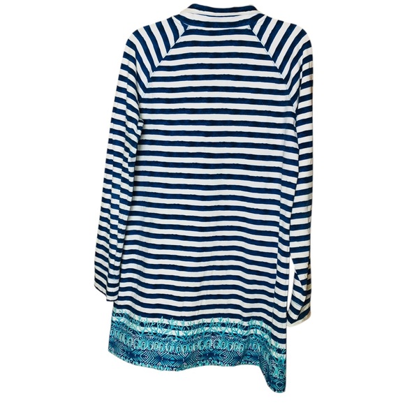 Lilly Pulitzer Captain Bright Navy Positano Stripe UPF 50 French Terry Dress - Picture 2 of 3